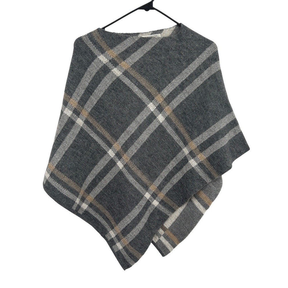 Nardi & Tagliaferri Alpaca Blend‎ Plaid Poncho Wrap Italy Quiet Luxury Old Money